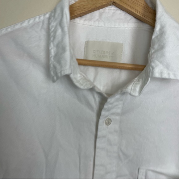 Citizens of Humanity Kayla Shirt In Optic White size small - Picture 3 of 11